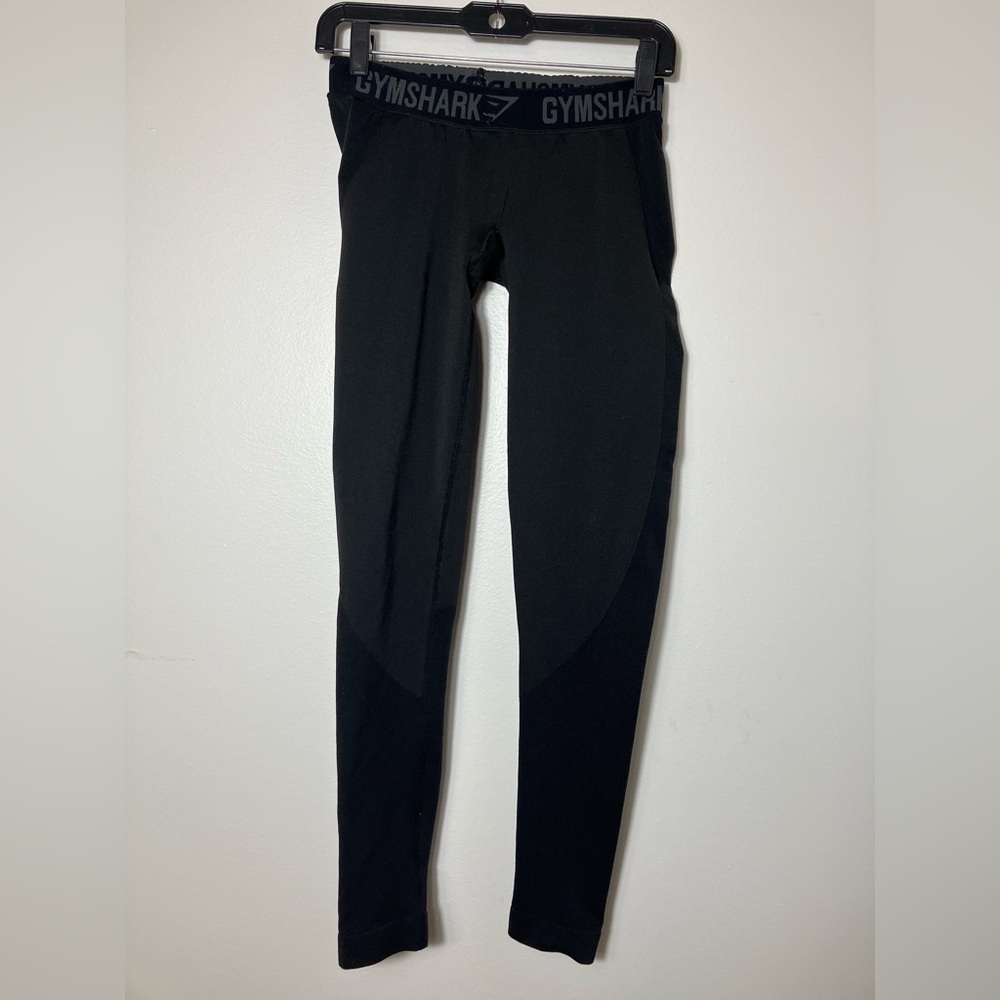 Gymshark Leggings Women’s Sz M Black Low Rise Pull On Athletic